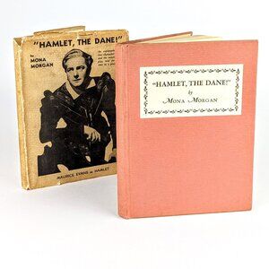 Vintage Shakespeare book HAMLET, The Dane - Pink Cover Art Deco Era Typography